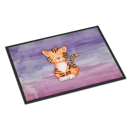 Carolines Treasures 24 x 36 in. Tiger Cub Watercolor Indoor or Outdoor Mat BB7444JMAT